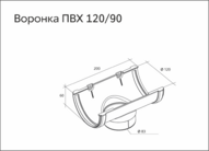 Чертёж Воронка желоба